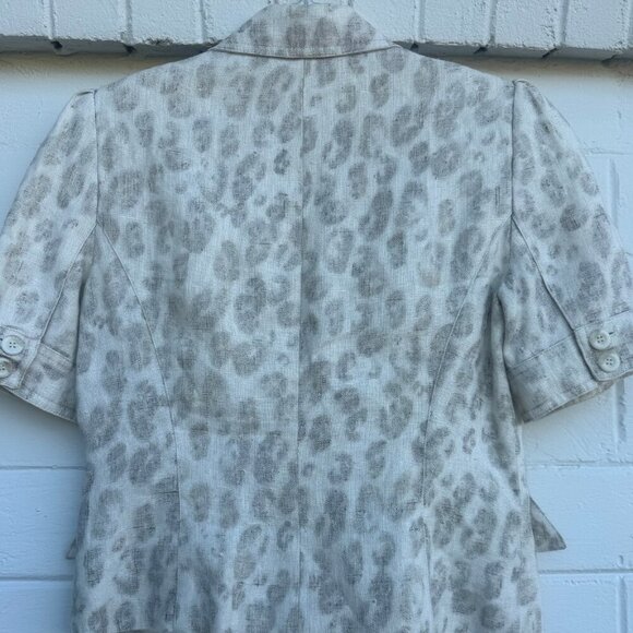 Vintage Alberto Makali Linen Animal Print Blazer - Picture 9 of 9
